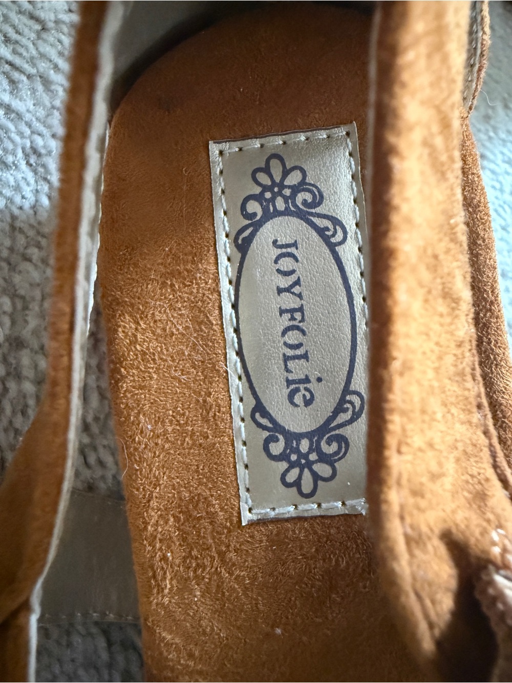 NWOT Joyfolie Gladiator Suede Shoes Size 6.5 - Picture 6 of 11